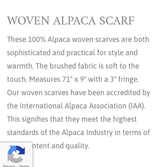 WOVEN ALPACA PERUVIAN LINK SCARF - Picture 5 of 6